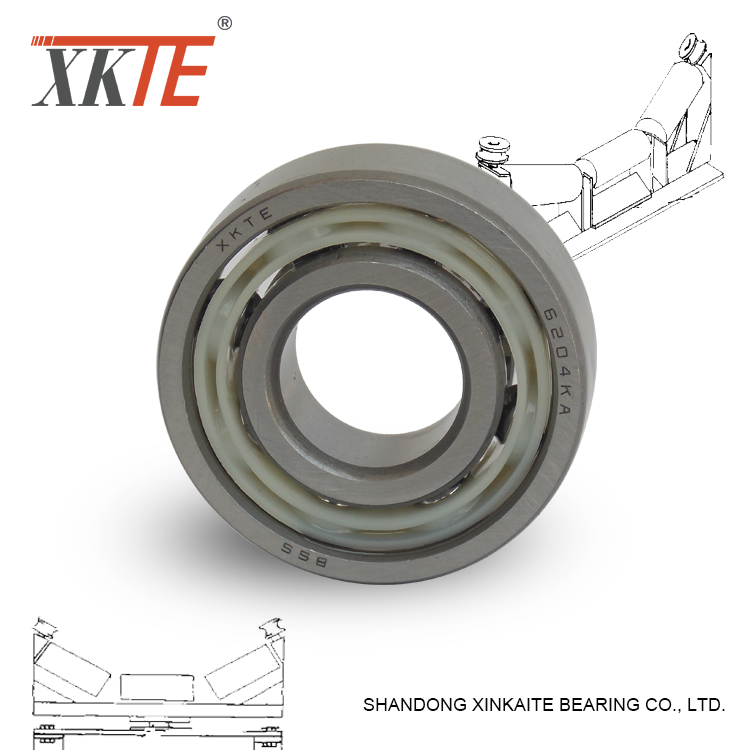 Nylon Cage Conveyor Idler Bearing 6204 KA/TN9