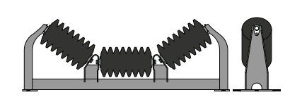 Bulk Material Handing Conveyor Components Buffer Idler